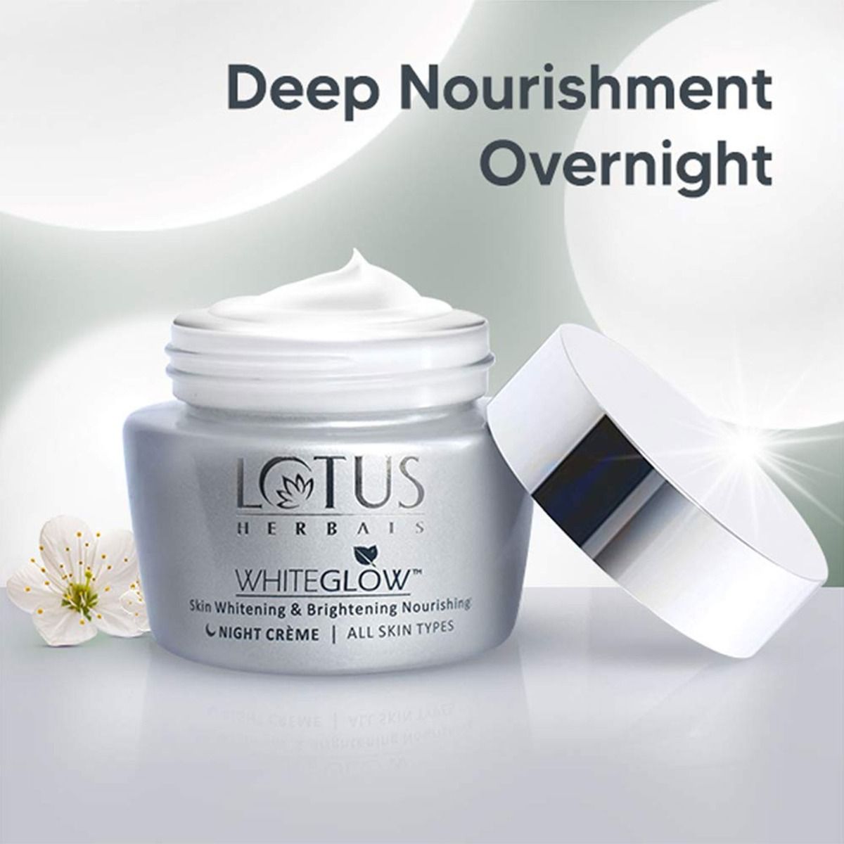Lotus Herbals WhiteGlow Skin Whitening & Brightening Nourishing Night Creme (60 gm) Lotus Herbals