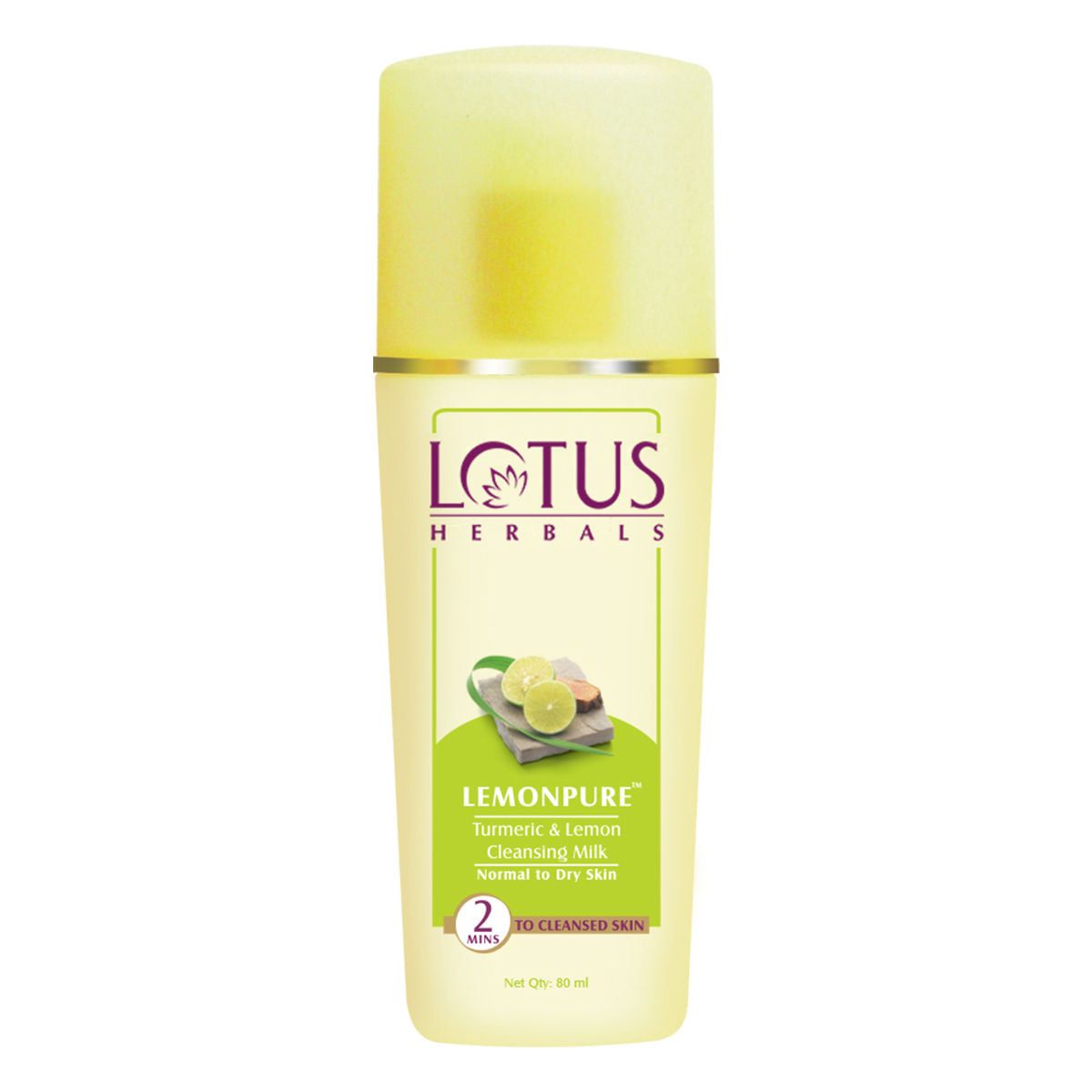 Lotus Herbals Lemonpure Turmeric & Lemon Cleansing Milk (80 ml) Lotus Herbals