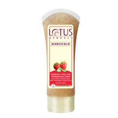 Lotus Herbals Berryscrub Strawberry & Aloe Vera Exfoliating Face Wash (120 g) Lotus Herbals