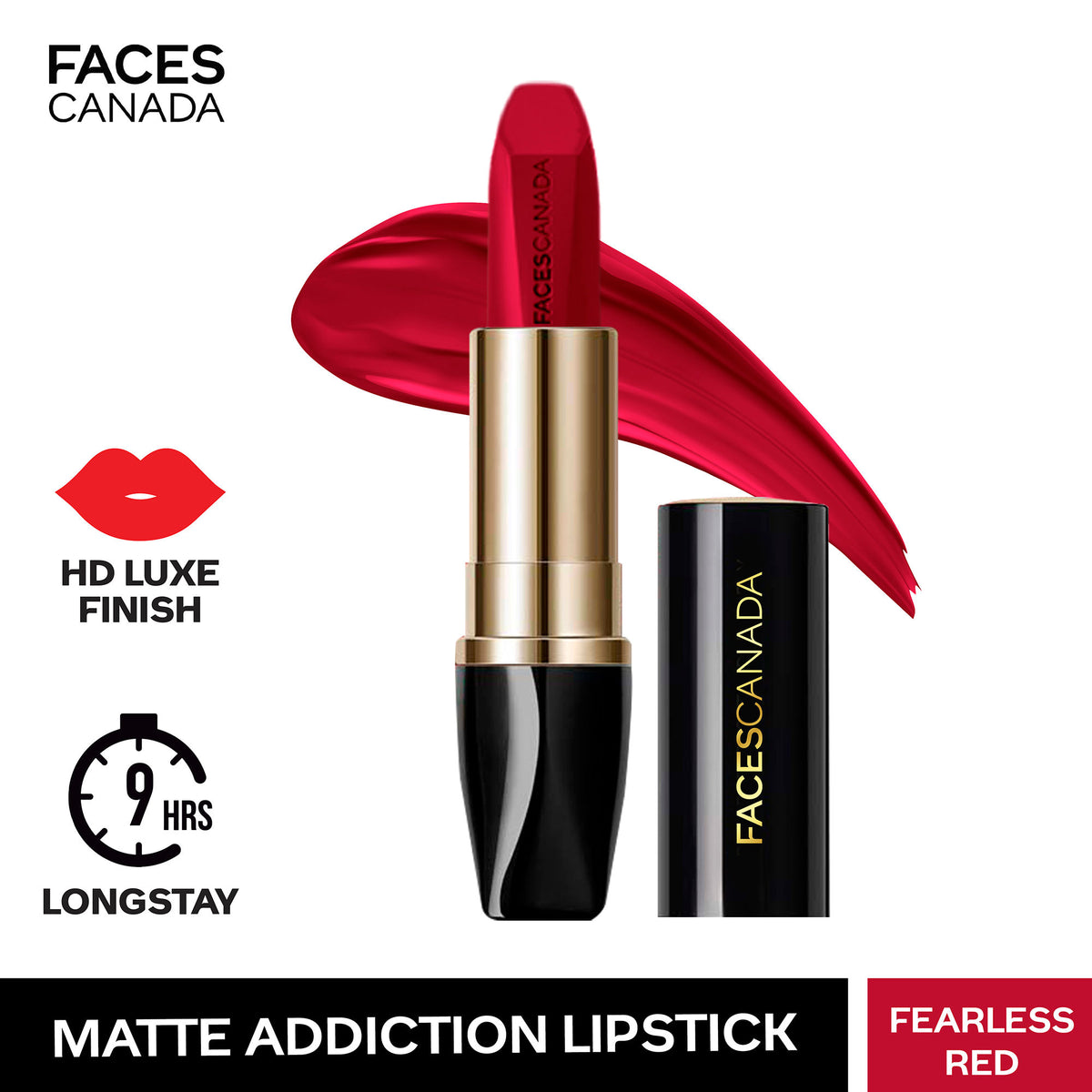 Faces Canada Matte Addiction Lipstick - Fearless Red 06 (3.7g) Faces Canada