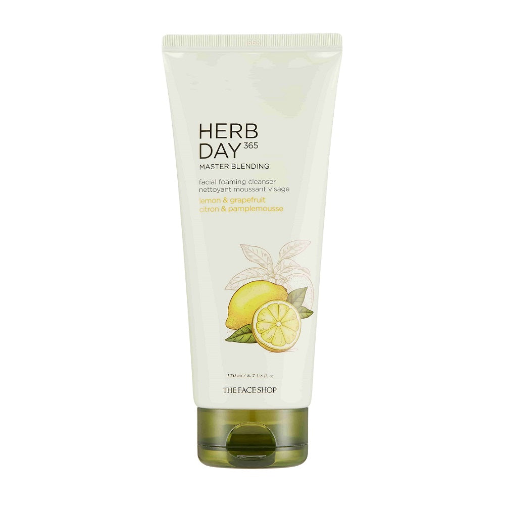 The Face Shop Herb 365 Day Master Blending Lemon & Grapefruit Foaming Cleanser (170 ml) The Face Shop