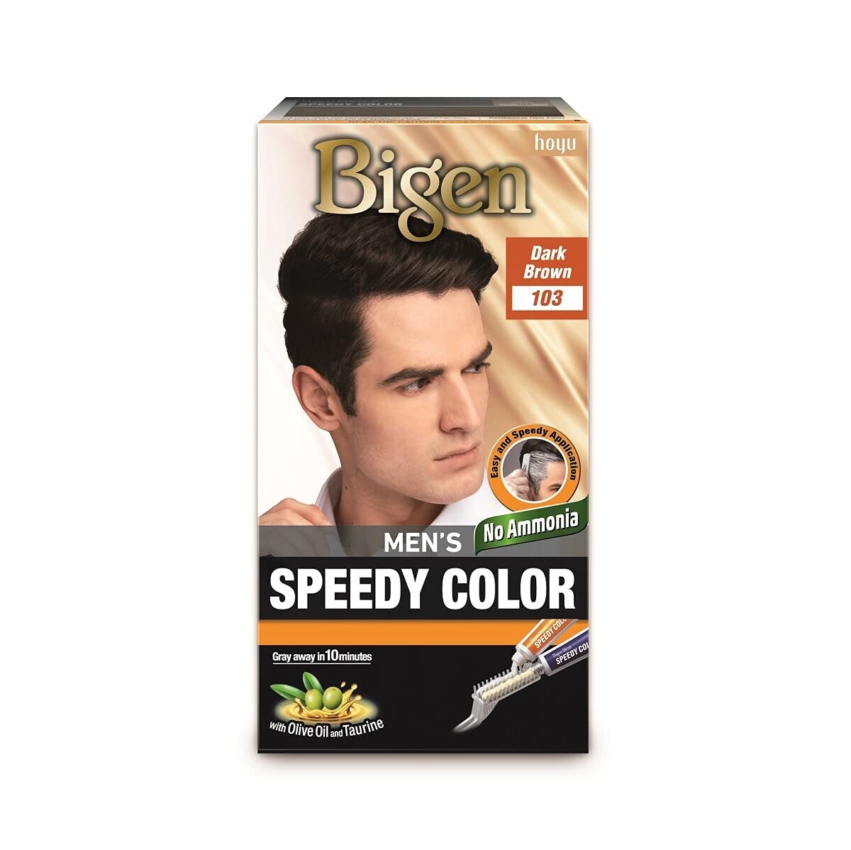 Bigen Men's Speedy Hair Color 103 Dark Brown (40 g + 40 g) Bigen