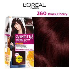 L'Oreal Paris Casting Creme Gloss Hair Color - Black Cherry 360 (87.5 g + 72 ml) L'Oreal Paris