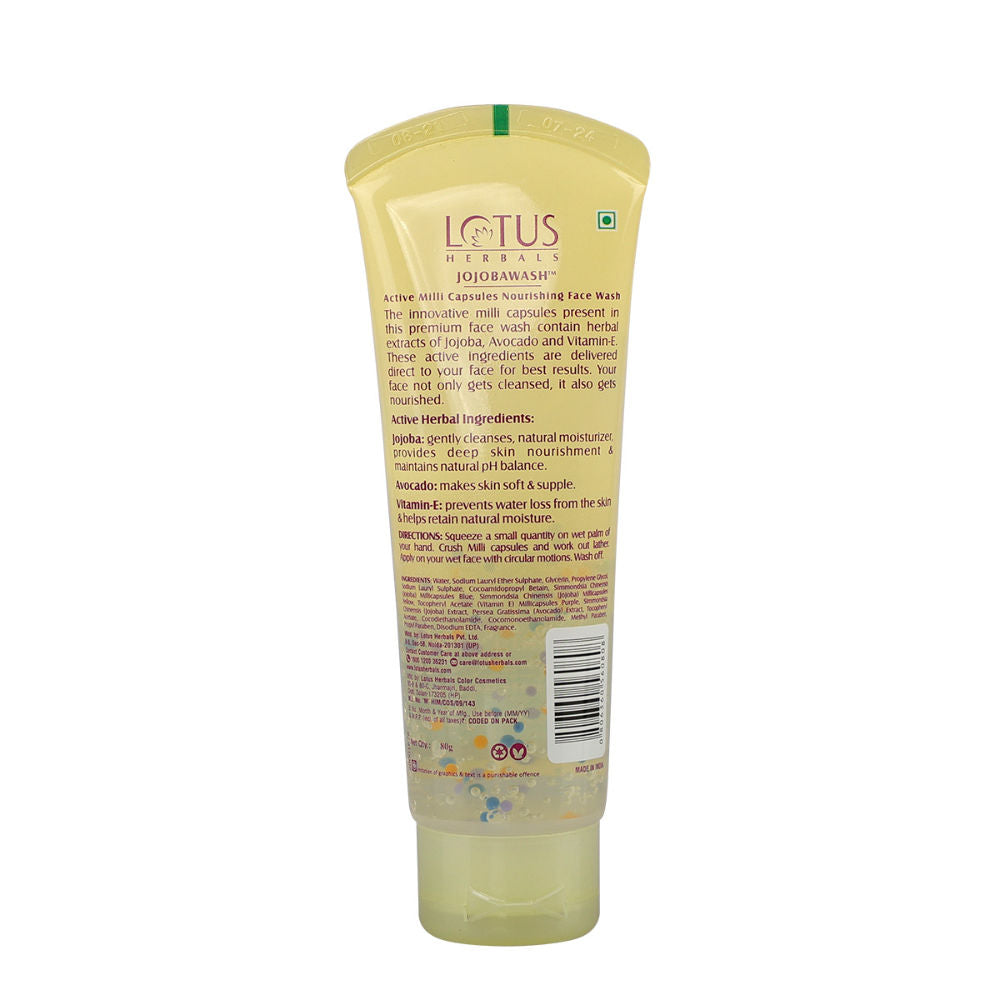 Lotus Jojobawash Active Milli Capsules Nourishing Face Wash (120 g) Lotus Herbals