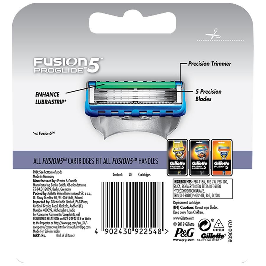 Gillette Fusion 5 Proglide Shaving Razor Blades (2 Cartridges) Gillette