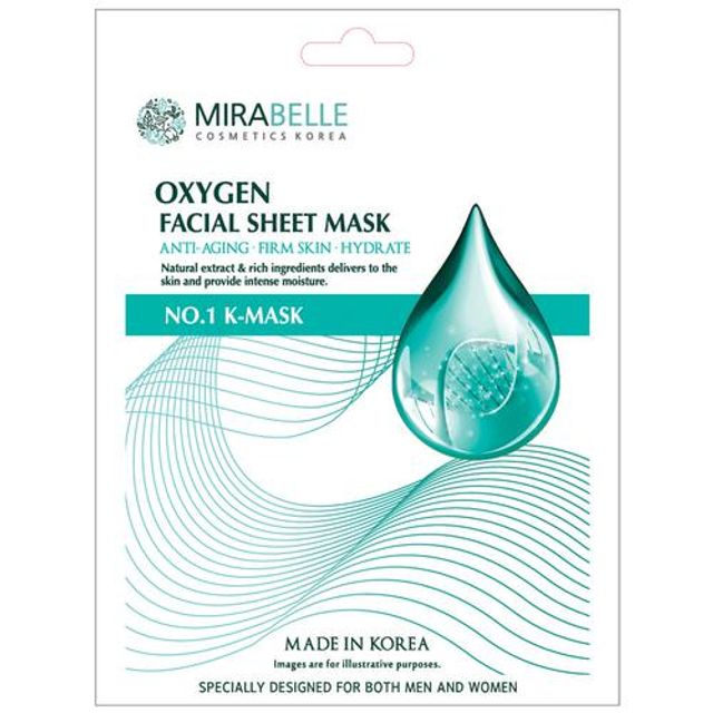 Mirabelle Cosmetics Korea Oxygen Facial Sheet Mask (25ml) Mirabelle