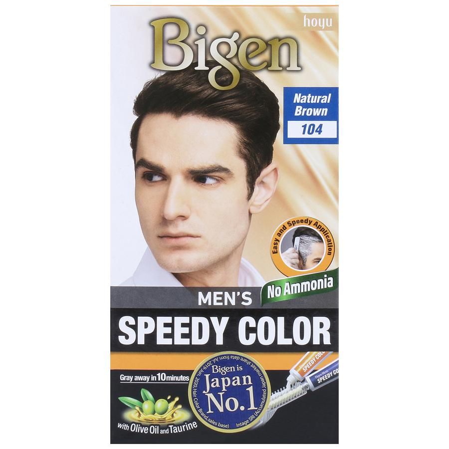 Bigen Men's Speedy Color Natural Brown 104 (80g) Bigen