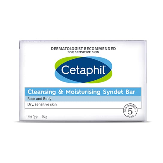 Cetaphil Cleansing & Moisturising Syndet Bar (75 g) Cetaphil