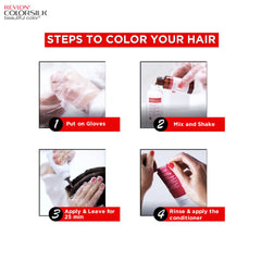 Revlon Colorsilk Hair Color 3N Dark Brown (40 ml + 40 ml + 11.8 ml) Revlon