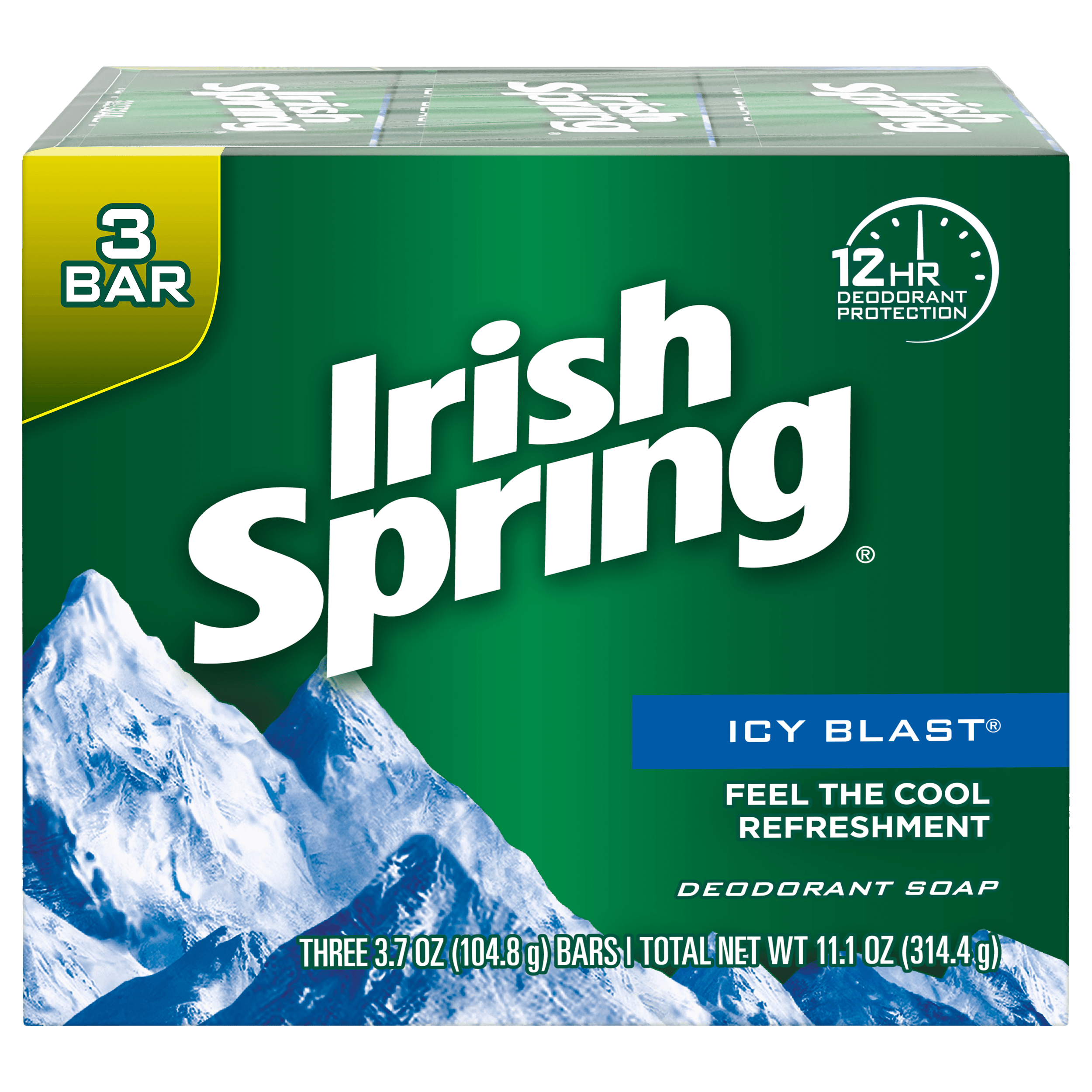 Irish Spring Icy Blast Soap Bar - Set of 3 Irish Spring