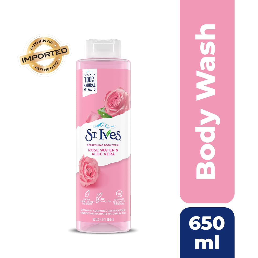 St. Ives Body Wash Rose Water & Aloe Vera (650ml) St. Ives