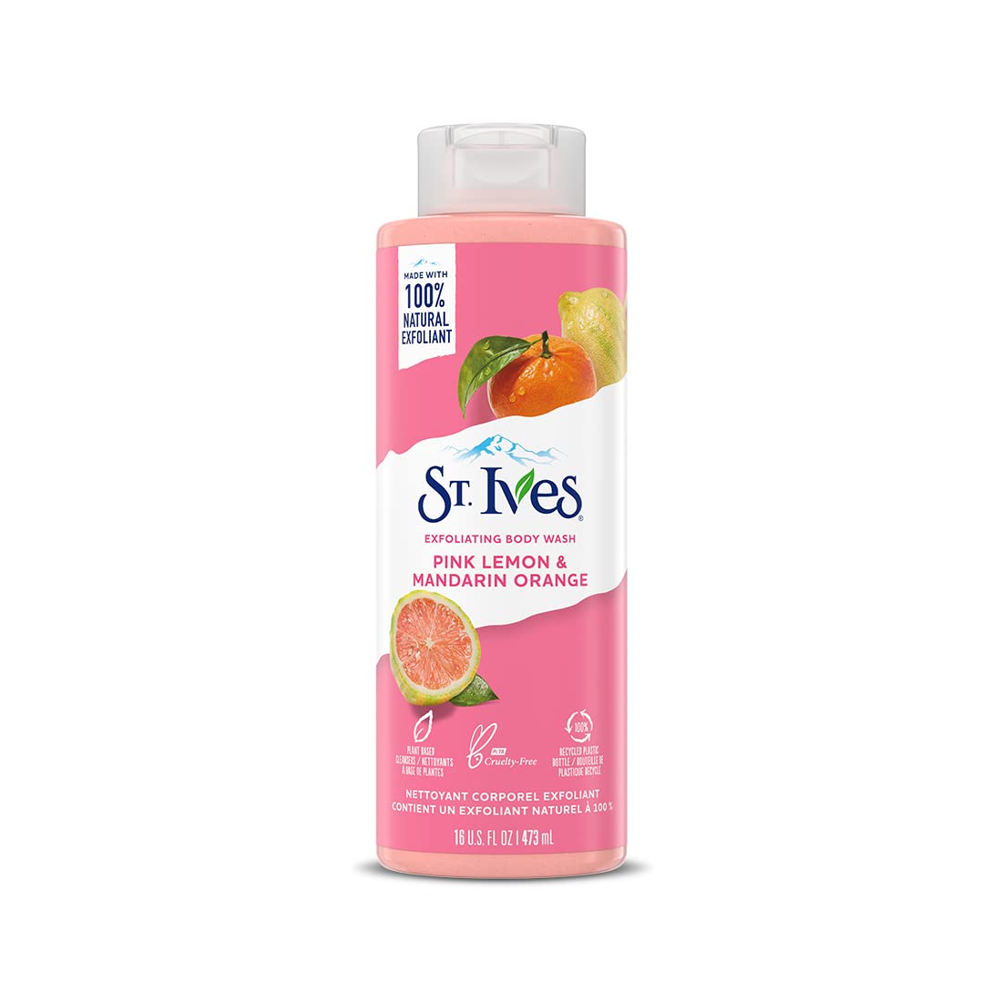 St. Ives Pink Lemon & Mandarin Orange Exfoliating Body Wash (473ml) St. Ives