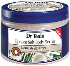 Dr Teal's Epsom Salt Nourish & Protect with Coconut Oil Essential Oils  Body Scrub (454g) Dr Teal's