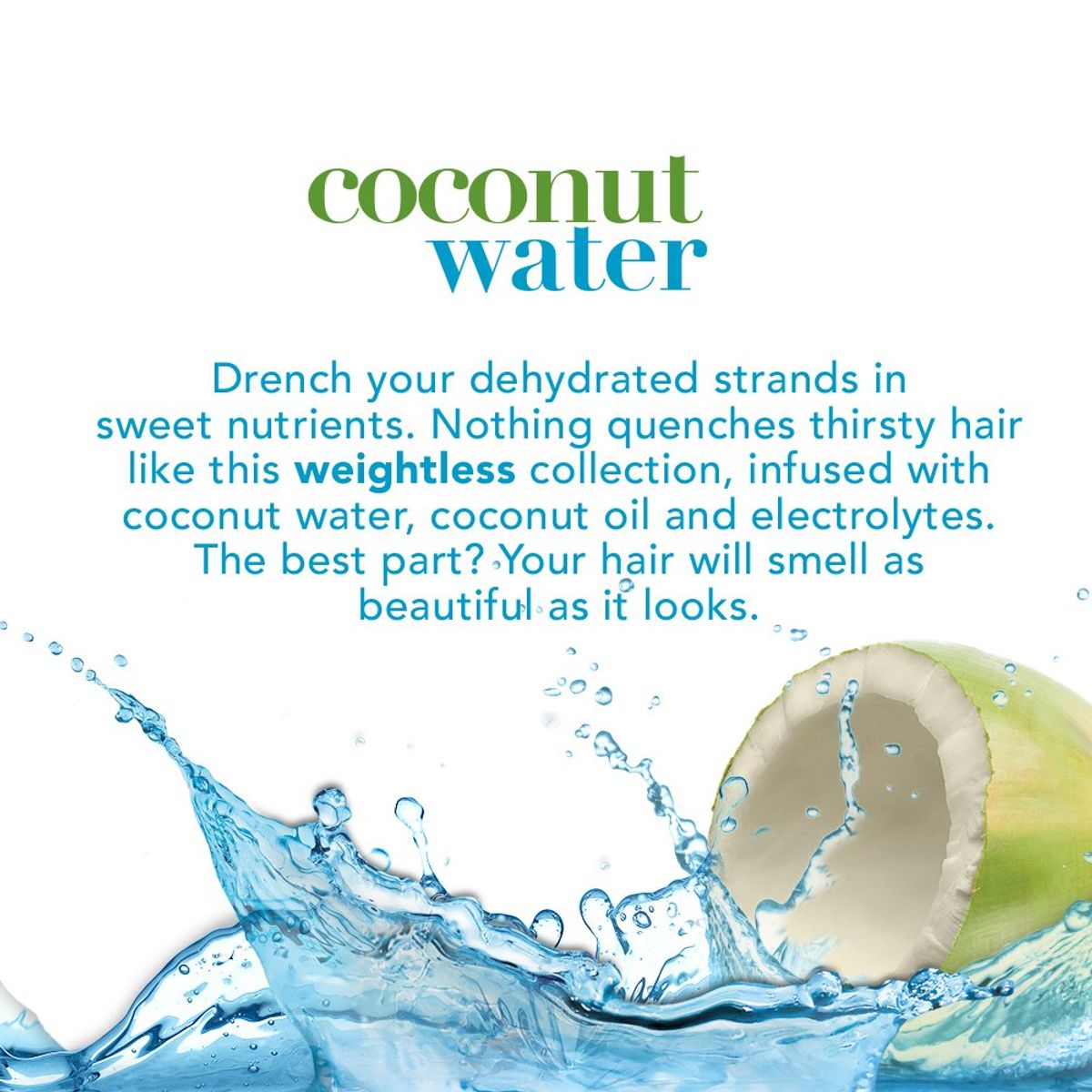 OGX Coconut Water Shampoo + Conditioner  (385 ml + 385 ml) OGX