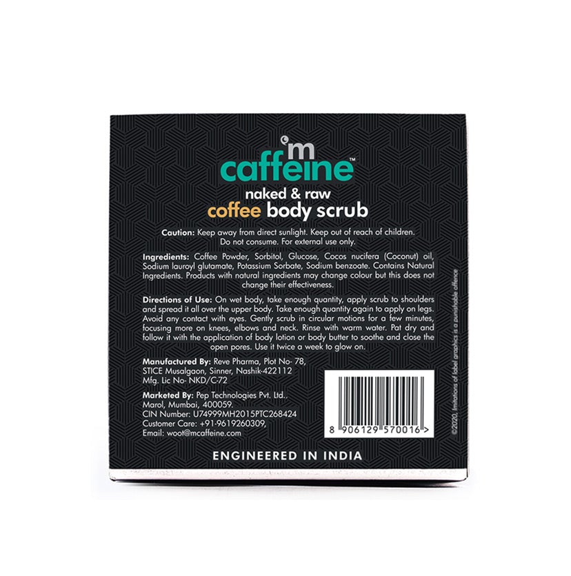 mCaffeine Coffee Body Scrub with Coconut (100 gm) mCaffeine