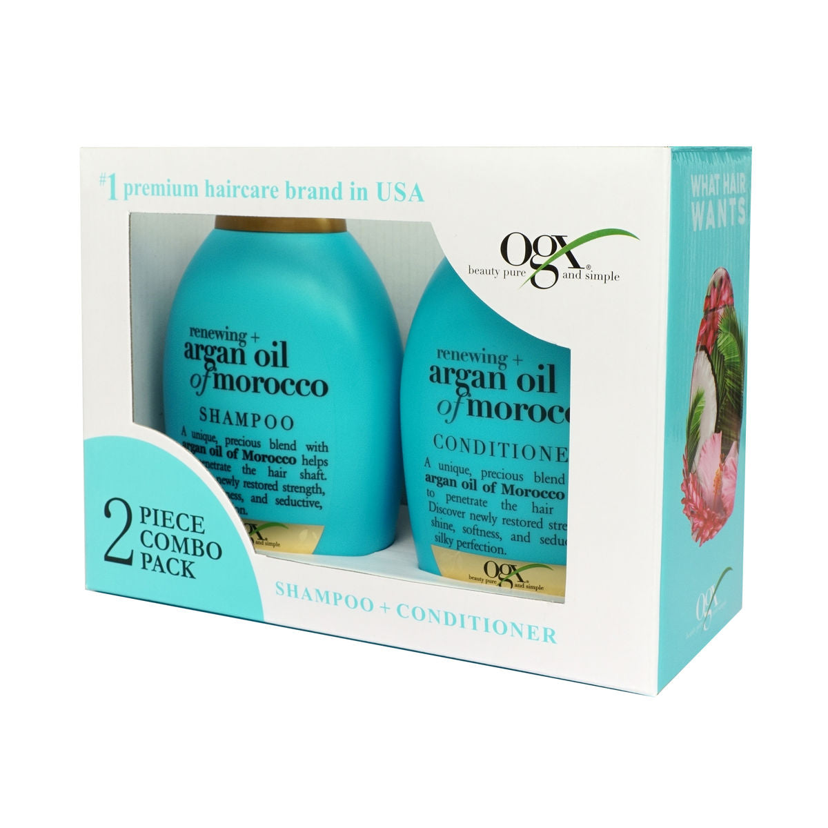 OGX Argan Oil Of Morocco Shampoo + Conditioner  (385 ml + 385 ml) OGX