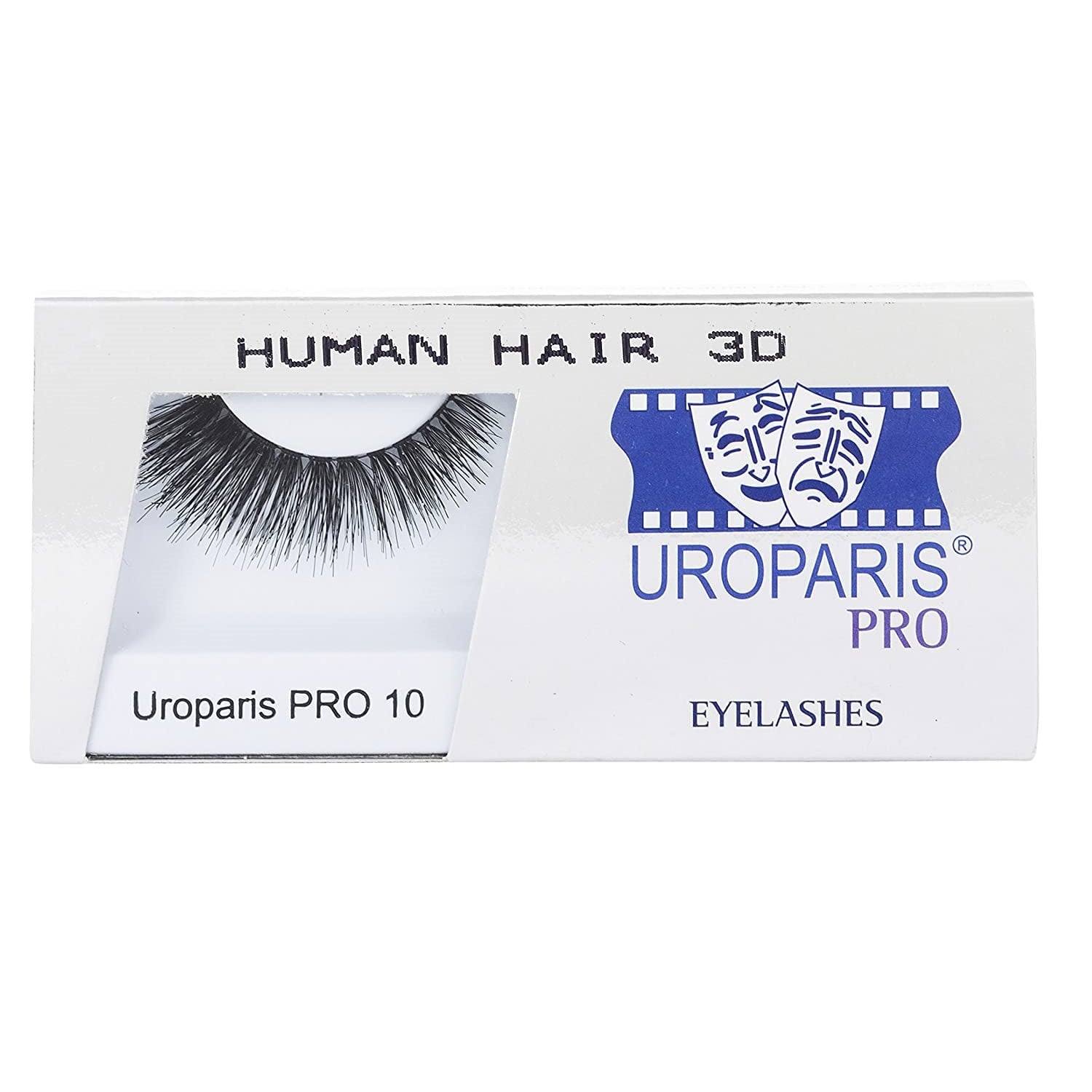 Uroparis False Human Hair 3D Pro 10 Eyelashes (1 Pair) Uroparis