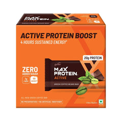 Max Protein Active Green Coffee Beans - 20g Protein (Pack of 6) RiteBite Max Protein
