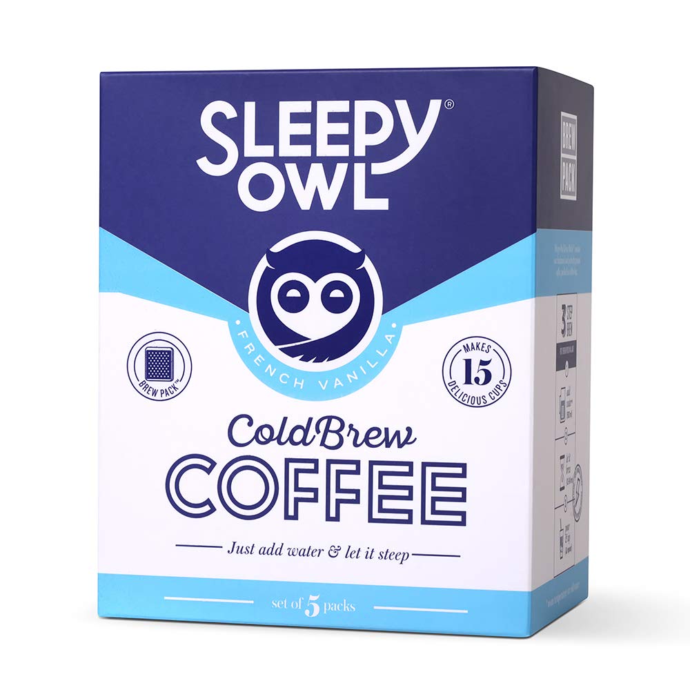 Sleepy Owl Cold Brew Coffee French Vanilla (3 Packs) Sleepy Owl