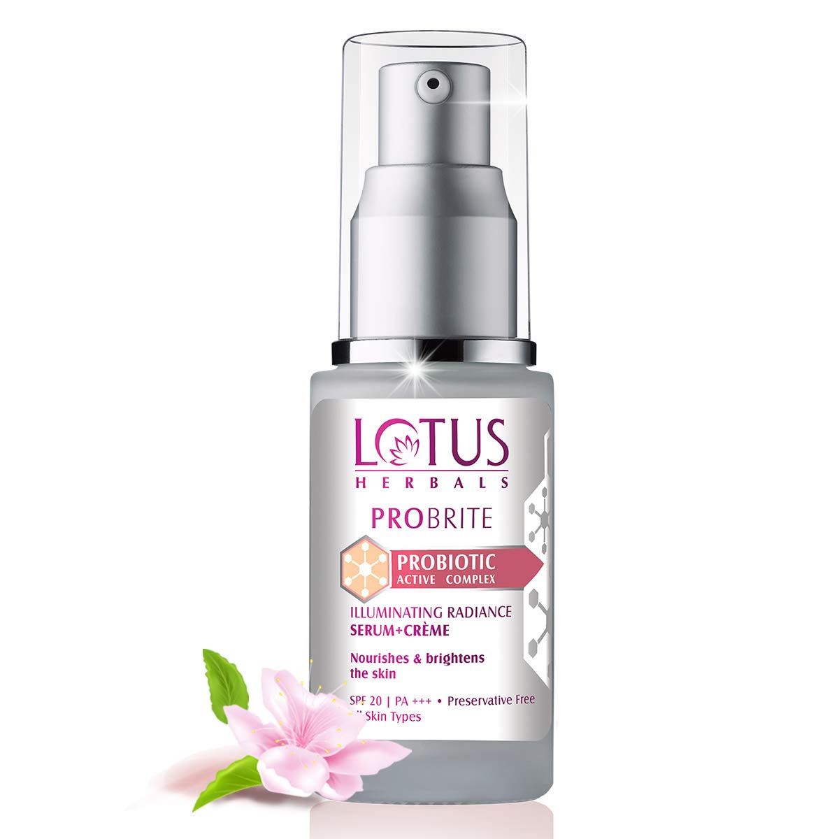 Lotus Herbals Probrite Probiotic Active Complex Illuminating Radiance Serum + Creme (30 ml) Lotus Herbals