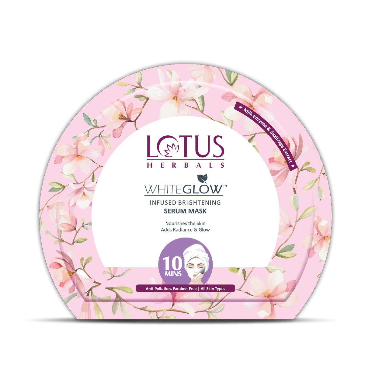 Lotus Herbals Whiteglow Infused Brightening Serum Sheet Mask (20 g) Lotus Herbals