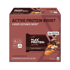 Max Protein Active Choco Fudge - 20g Protein (Pack of 6) RiteBite Max Protein