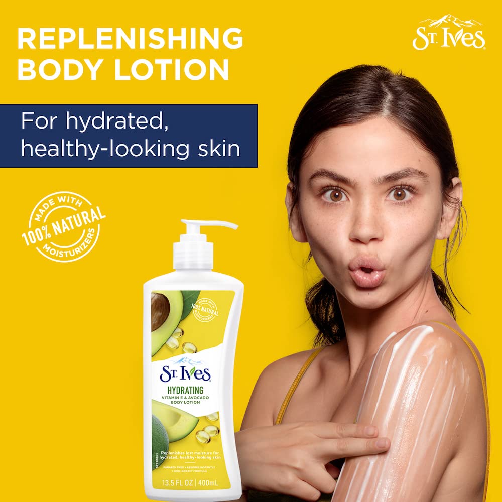 St. Ives Body lotion Hydrating - Vitamin E & Avocado (400ml) St. Ives