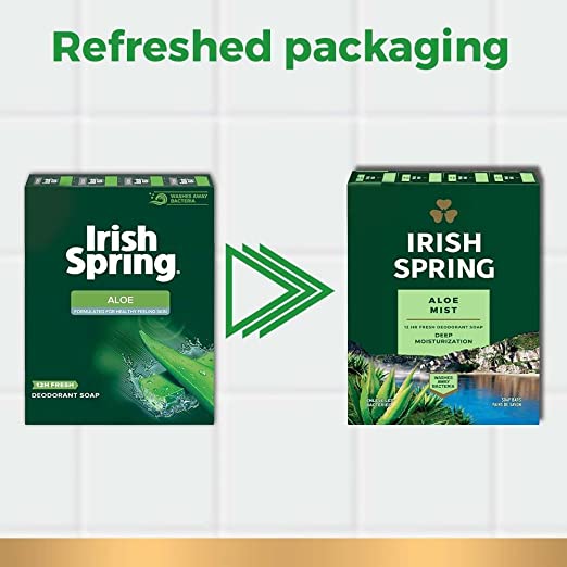 Irish Spring Aloe Soap Bar - Set of 3 Irish Spring