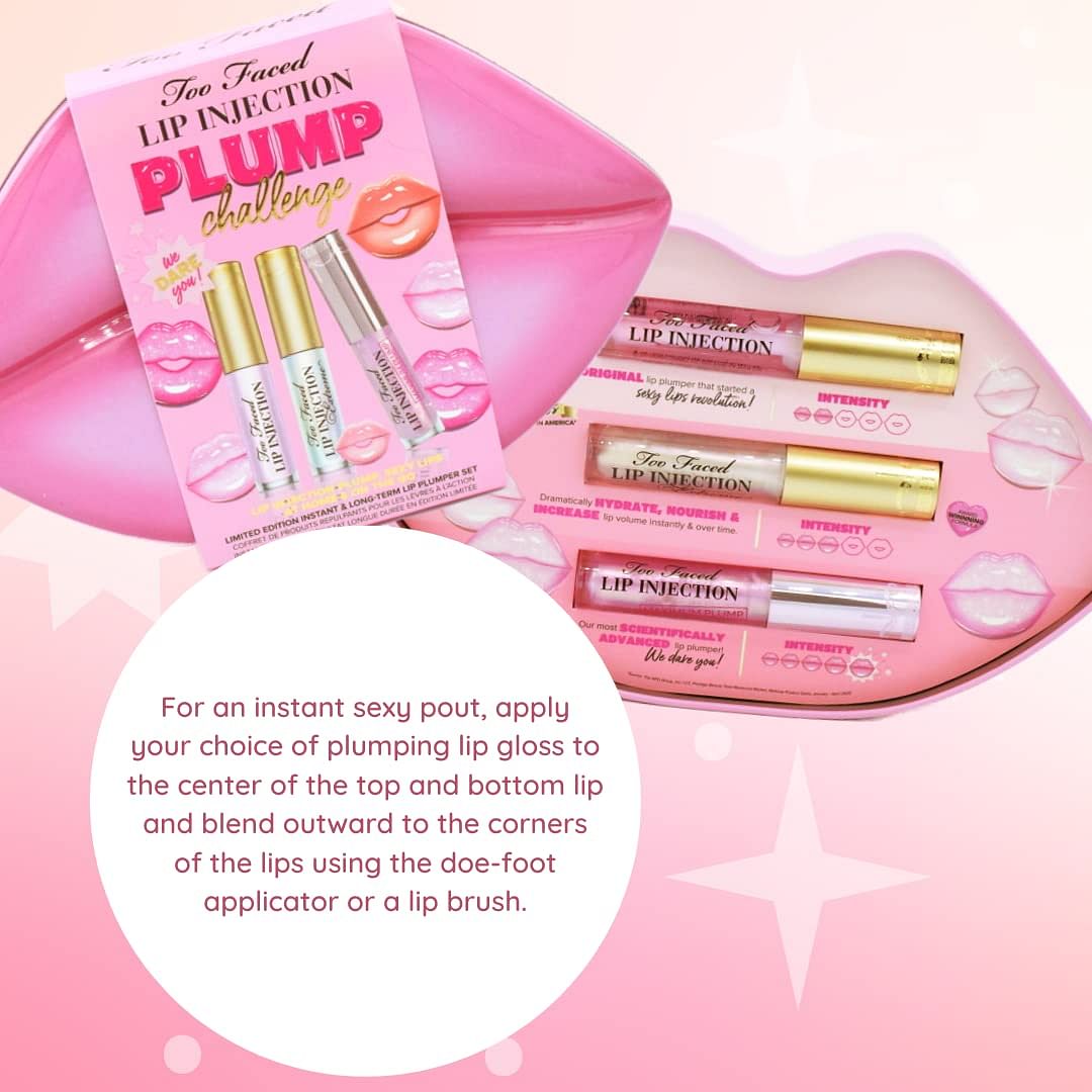 Too Faced Lip Injection Plump Challenge (3pieces) Too Faced