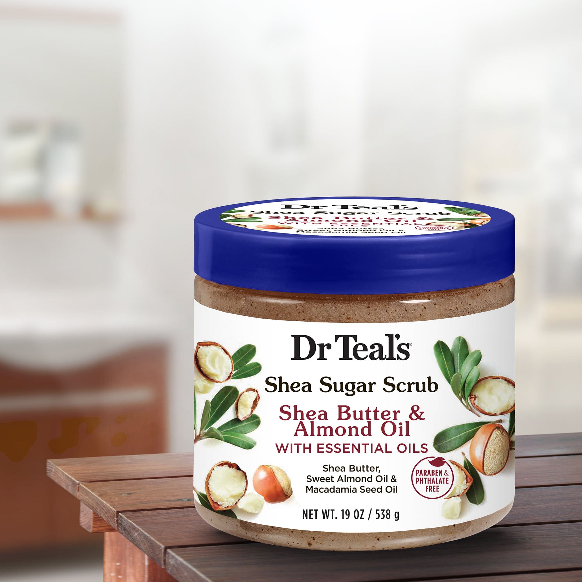 Dr. Teal's Shea Sugar Shea Butter & Almond Oil Body Scrub With Essential Oil (538g) Dr Teal's