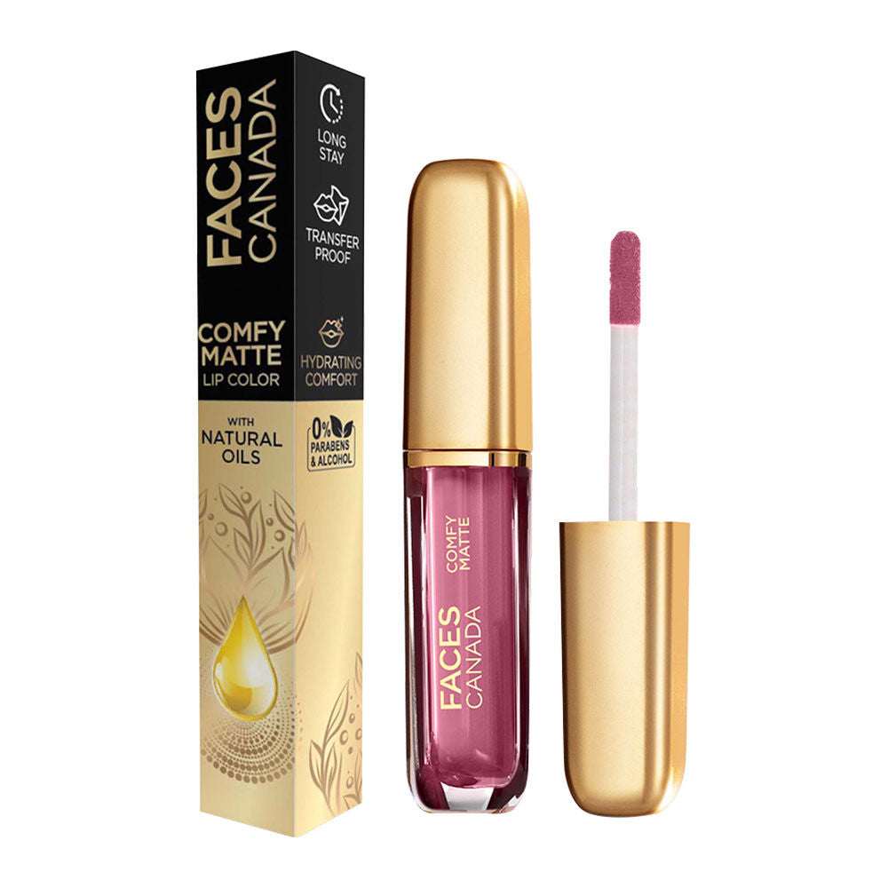 Buy FACES CANADA Comfy Silk Lightweight & Transfer Proof Satin Matte HD Lip  Color Spontaneous Plum 6 3ml - Lipstick for Women 21482108