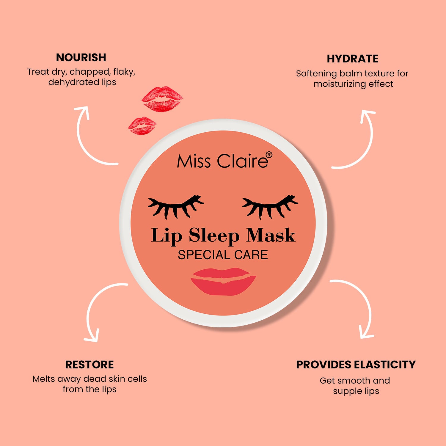Miss Claire Lip Sleep Mask Special Care - 2 (3gm) Miss Claire