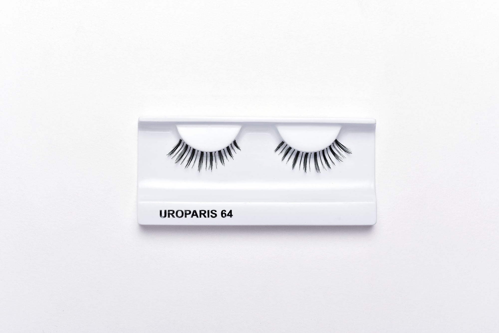 Uroparis Human Hair Eyelashes-64 Black (1pair) Uroparis