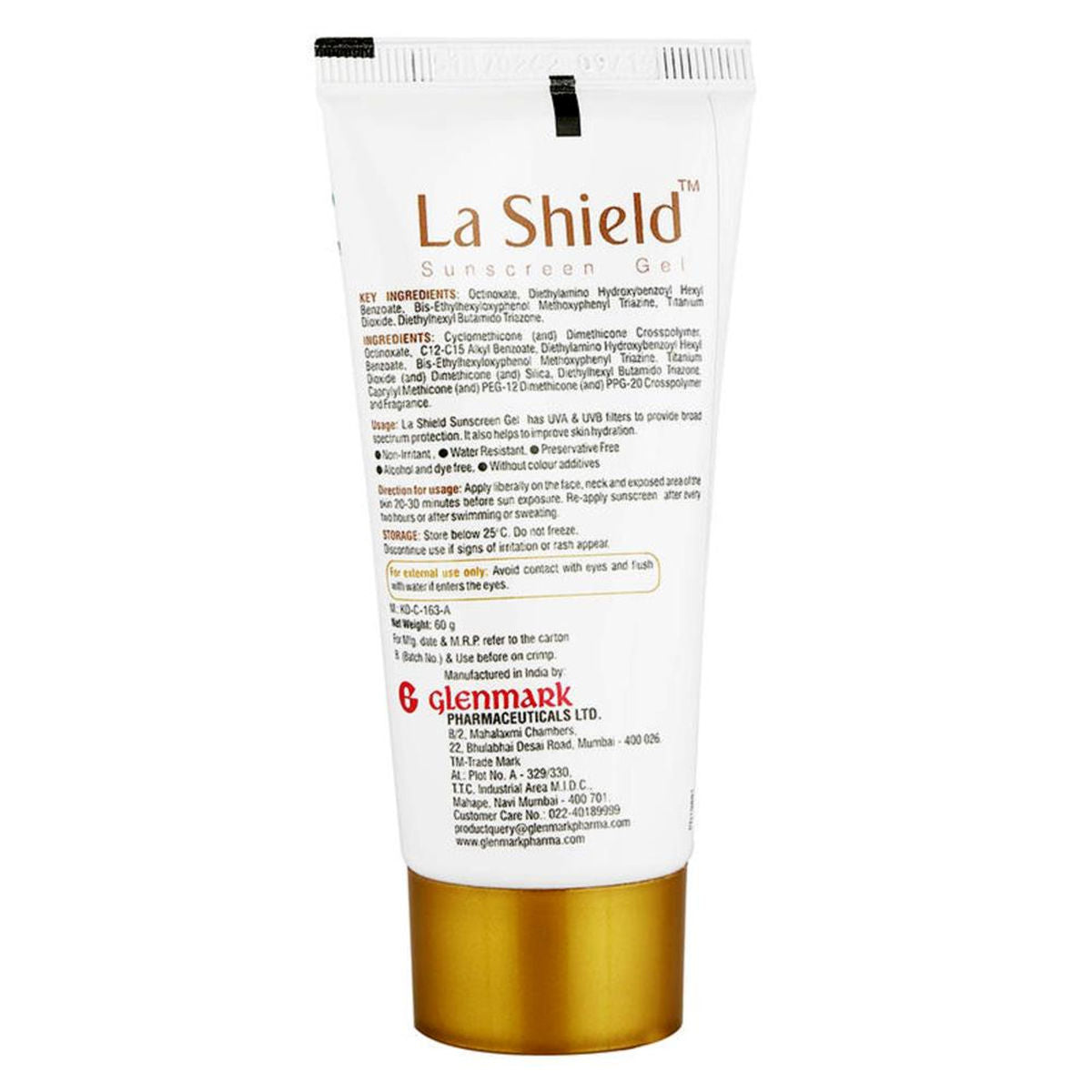 La Shield SPF 40 Sunscreen Gel PA+++ Broad-Spectrum (60 g) La Shield