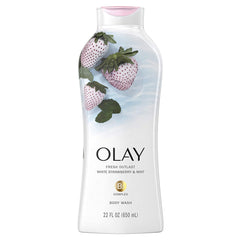 Olay Fresh Outlast White Strawberry & Mint Body Wash (650ml) Olay