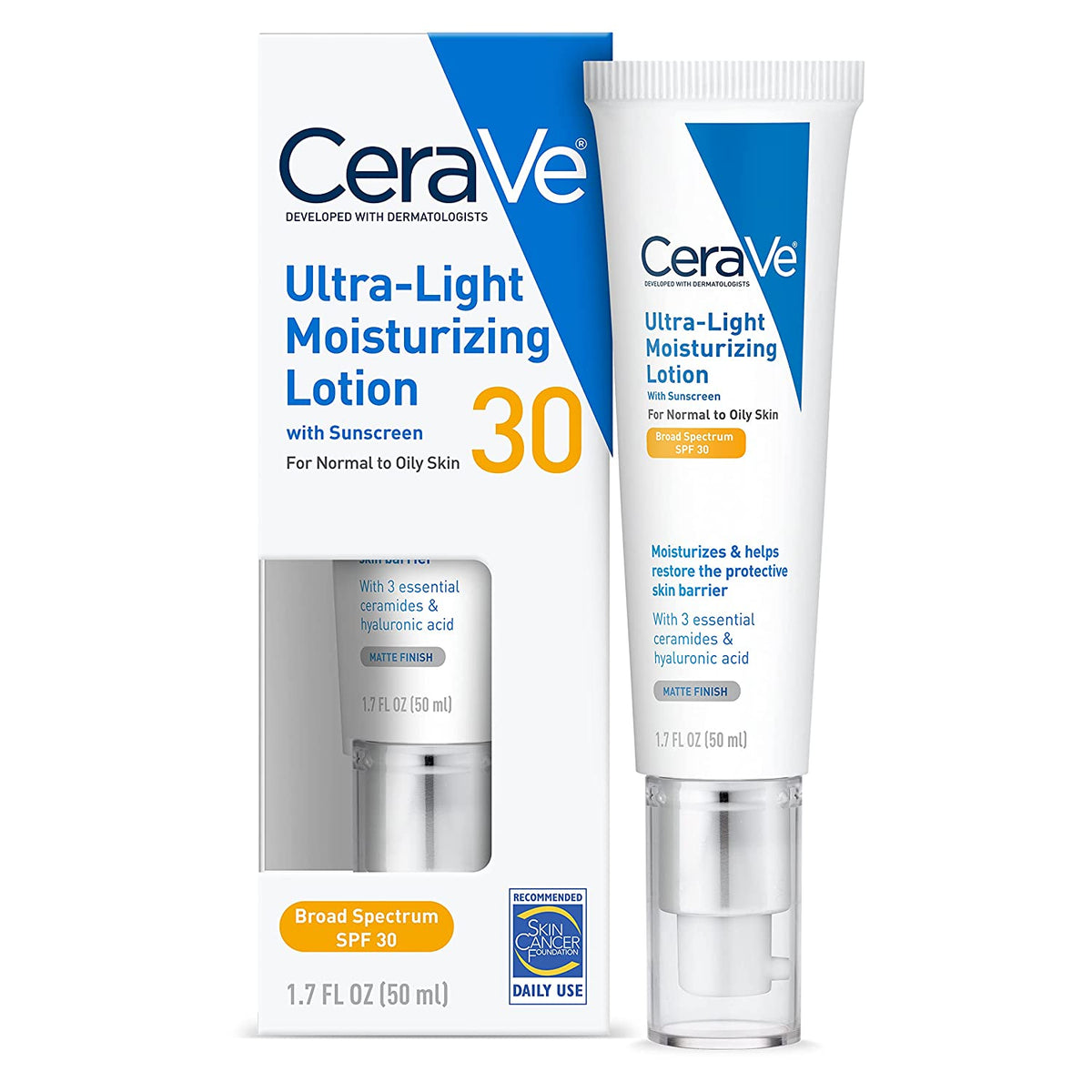 CeraVe Ultra-Light Moisturizer Lotion with Sunscreen SPF 30 (50ml) CeraVe