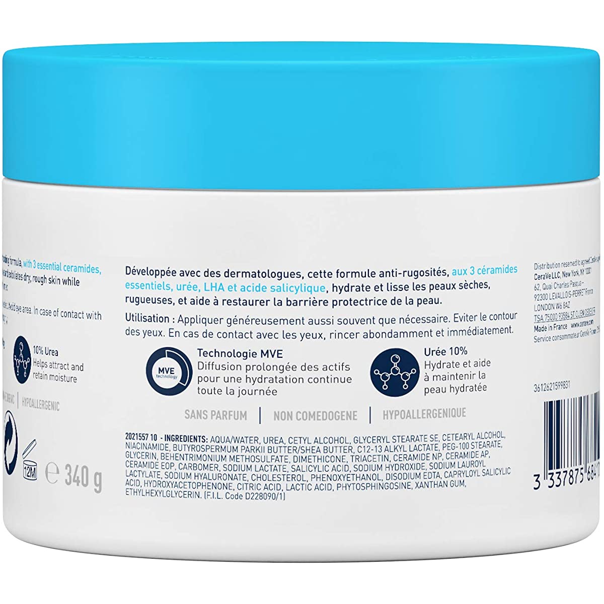 CeraVe SA Smoothing Cream for Dry, Rough, Bumpy Skin (12 OZ/340 g) CeraVe