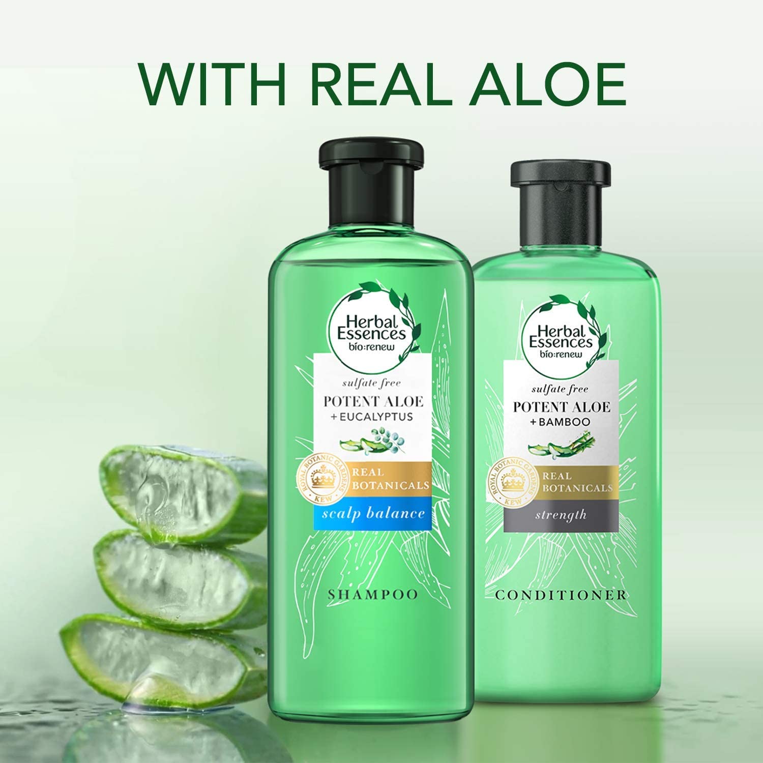 Herbal Essences Real Aloe & Eucalyptus Shampoo, Sulfates, Paraben and Silicone-Free (400ml) Herbal Essences