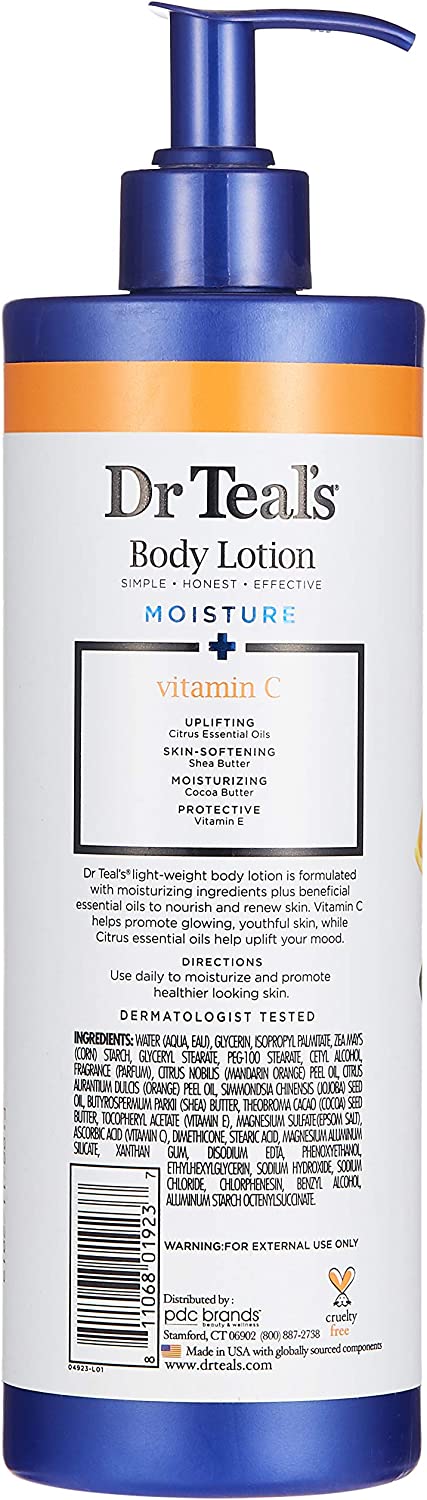 Dr. Teal's Radiant with Vitamin C & Citrus Body Lotion (532ml) Dr Teal's
