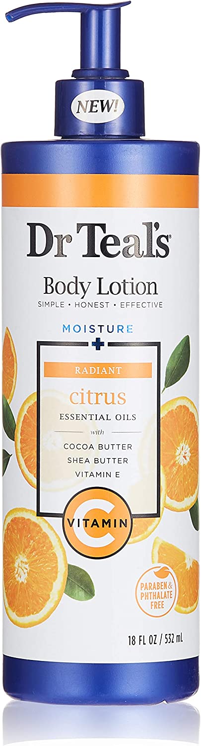 Dr. Teal's Radiant with Vitamin C & Citrus Body Lotion (532ml) Dr Teal's