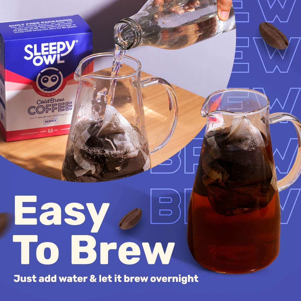 Sleepy Owl Cold Brew Coffee Dark Roast (3 Packs) Sleepy Owl