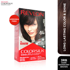 Revlon Colorsilk Hair Color 3RB Mahogany Brown (40 ml + 40 ml + 11.8 ml) Revlon