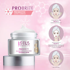 Lotus Herbals Probiotic Active Complex Illuminating Radiance Sleeping Mask (50 g) Lotus Herbals