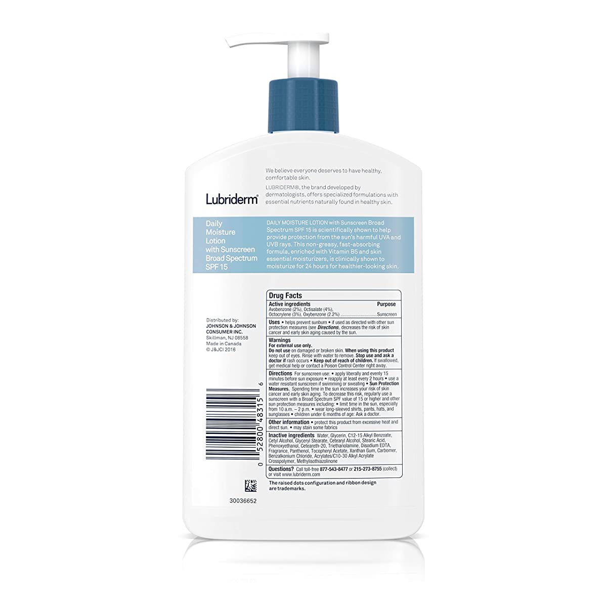 Lubriderm Daily Moisture Lotion with Sunscreen Broad Spectrum Spf 15 (13.5 Fl. Oz./400 ml) Lubriderm