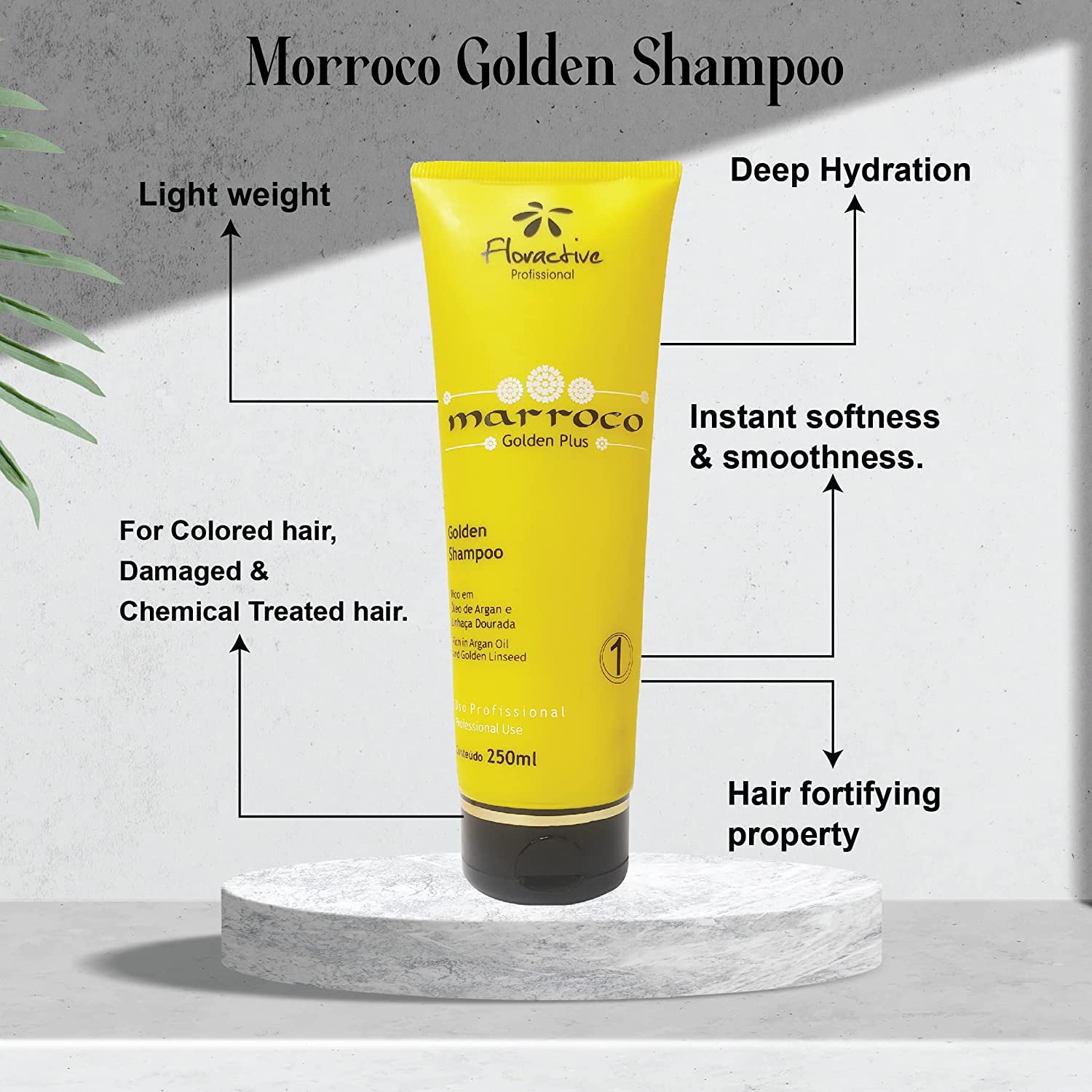 Flovactive Profissional Marroco Golden Plus Shampoo (250ml) Floractive Profissional