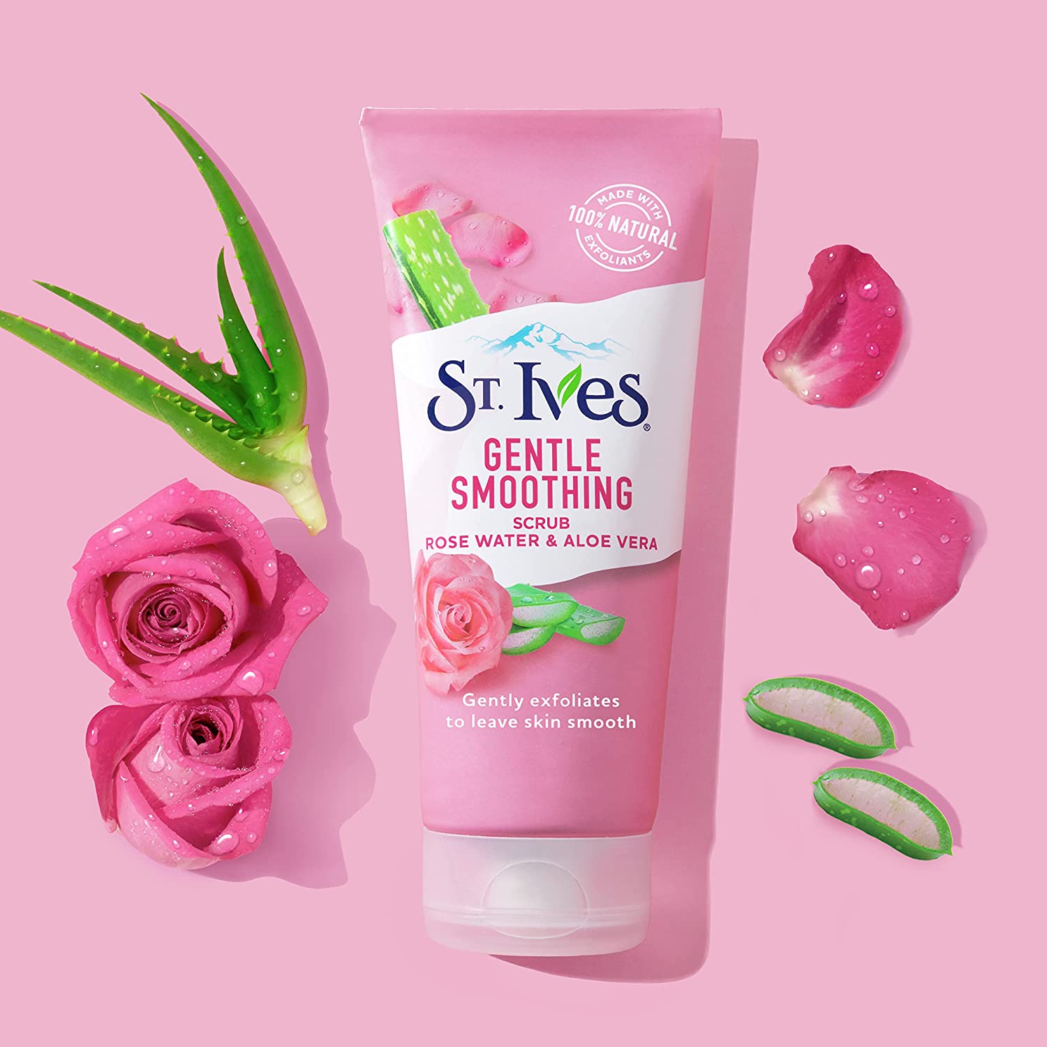 St Ives Gentle Smoothing Rose Water & Aloe Vera Scrub (170gm) St. Ives
