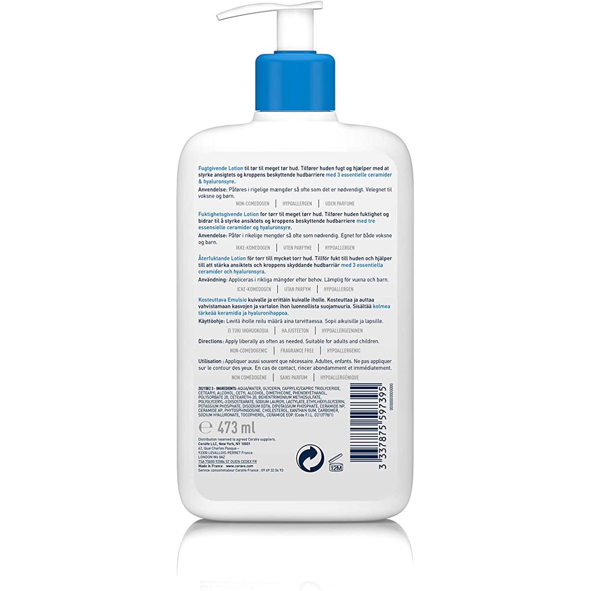 CeraVe Moisturising Lotion for Dry to Very Dry Skin (16 FL OZ/473 ml) CeraVe