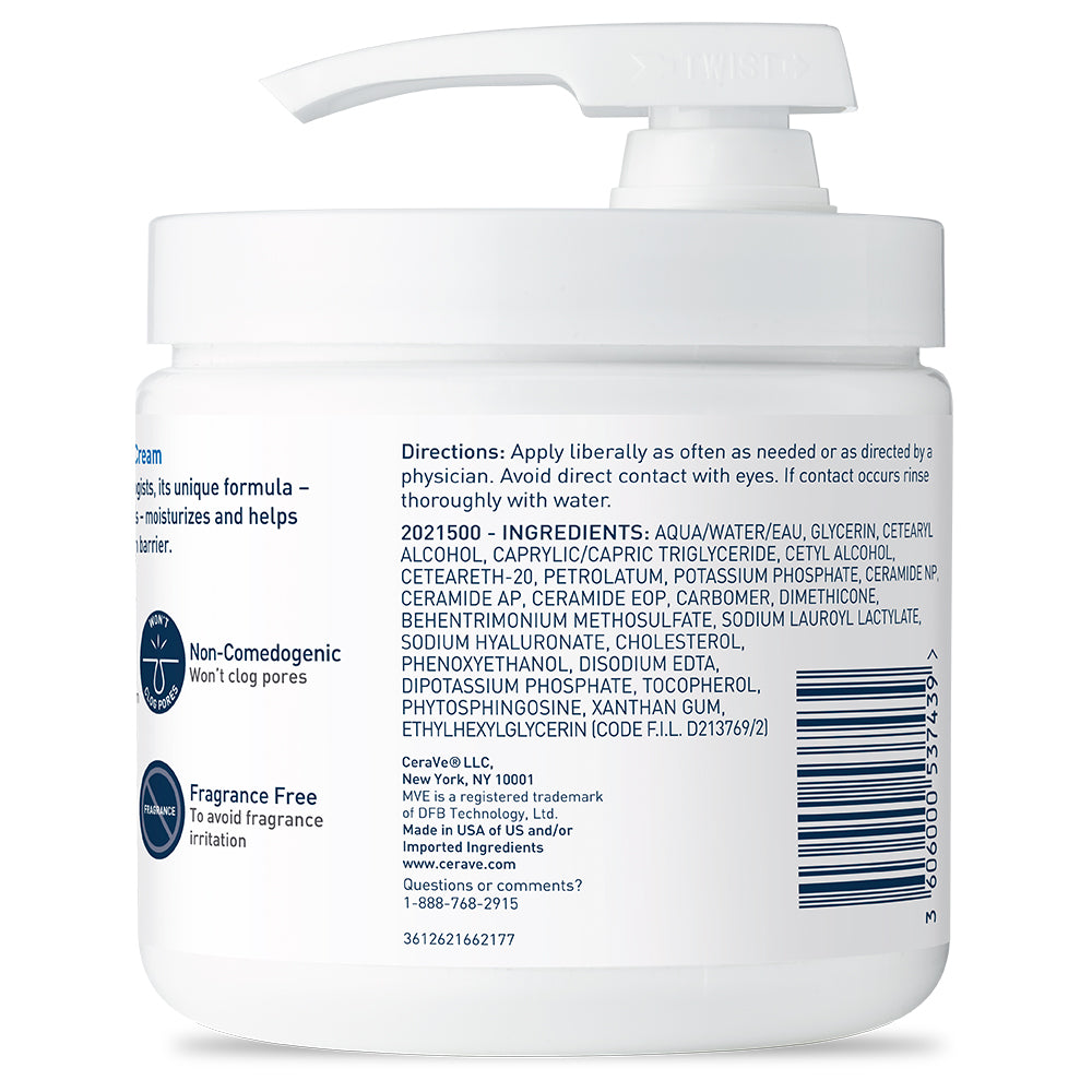 CeraVe Moisturizing Cream for Normal to Dry Skin  (453 g) CeraVe