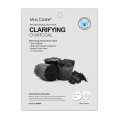 Miss Claire Nature Essence Face Mask - Charcoal Miss Claire