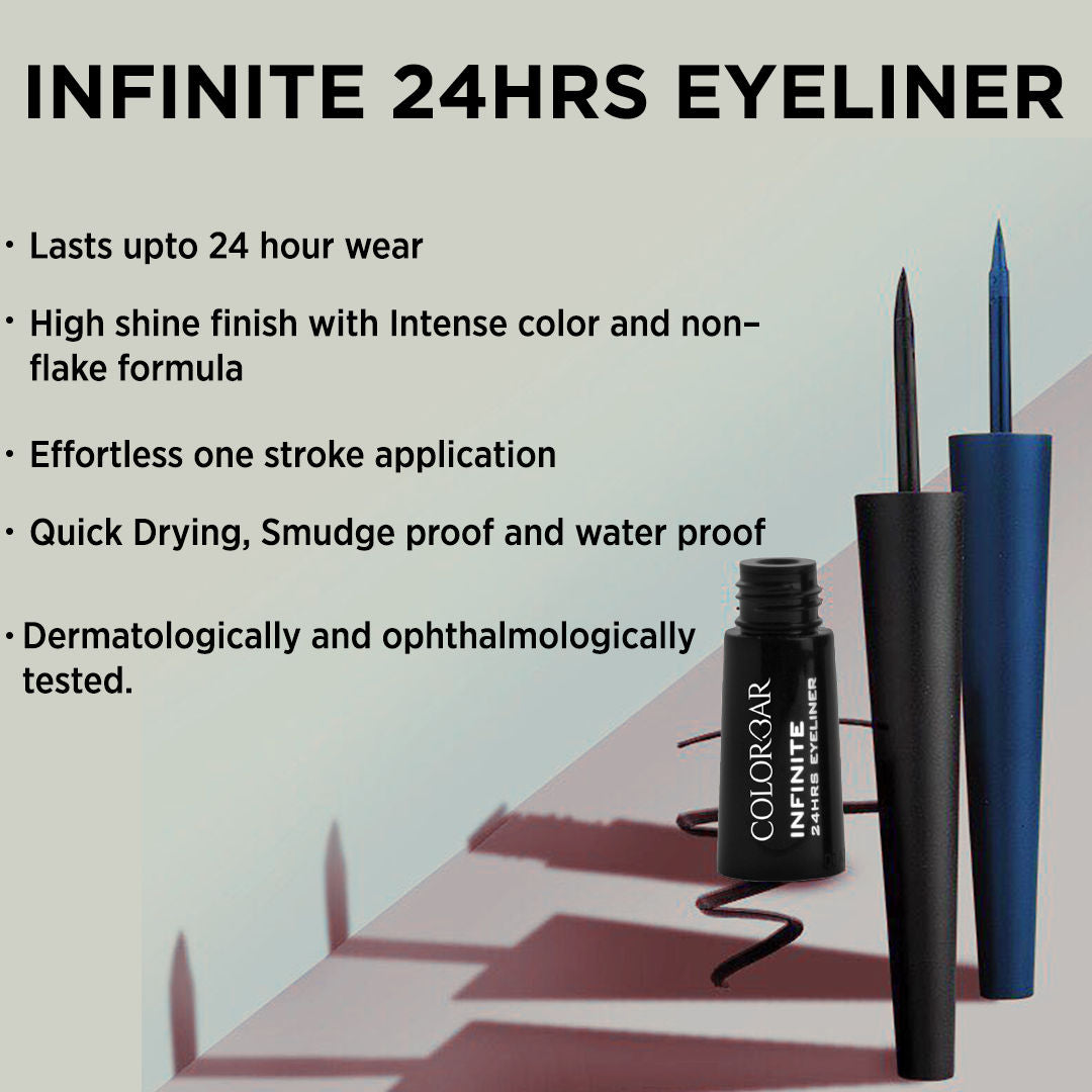 Colorbar Infinite 24Hrs Eyeliner Infinite Black 001 (2.5ml) Colorbar